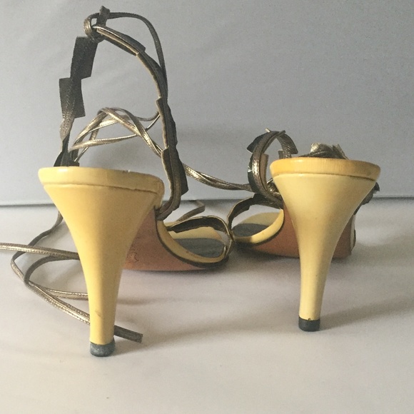 Givenchy Metallic Gladiator Lace Up Heels - Picture 5 of 8